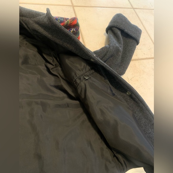 Vintage SEQUENCE Petite Gray Wool Blend Coat Jacket 6P Made in Romania - Picture 10 of 12